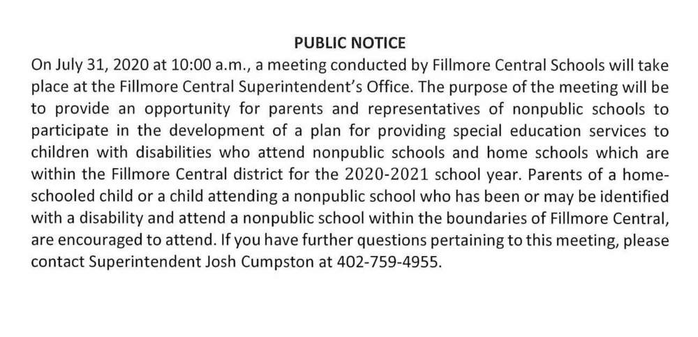 PUBLIC NOTICE