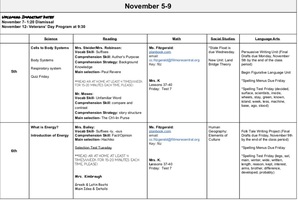 Nov 5 to Nov 9 Fridge Strip