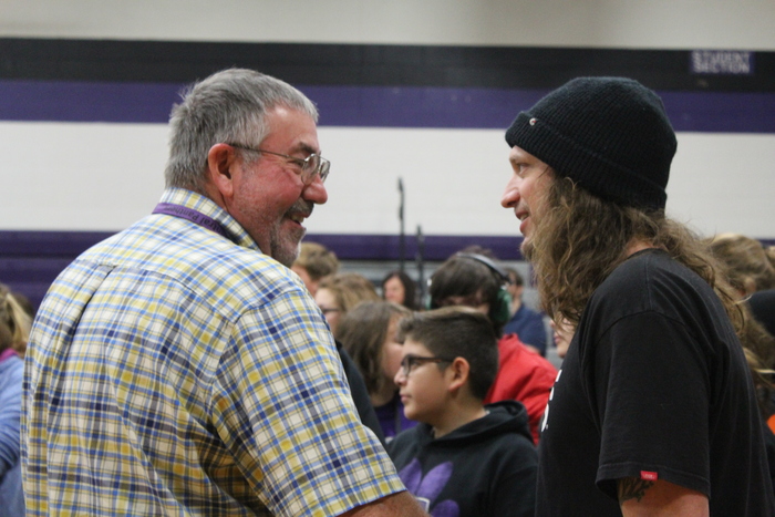 Mr. Seggerman visiting with Mike Smith