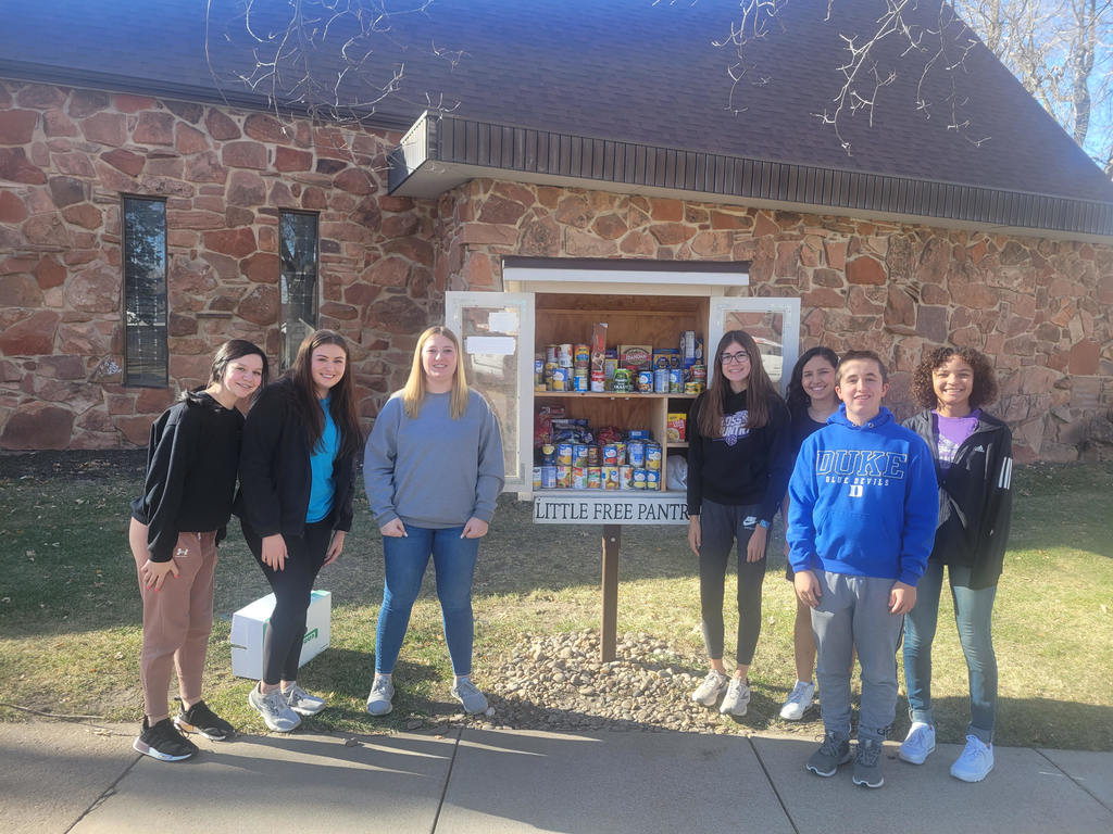 FBLA members donated food to the food pantry outside of the United Methodist Church in Geneva. 