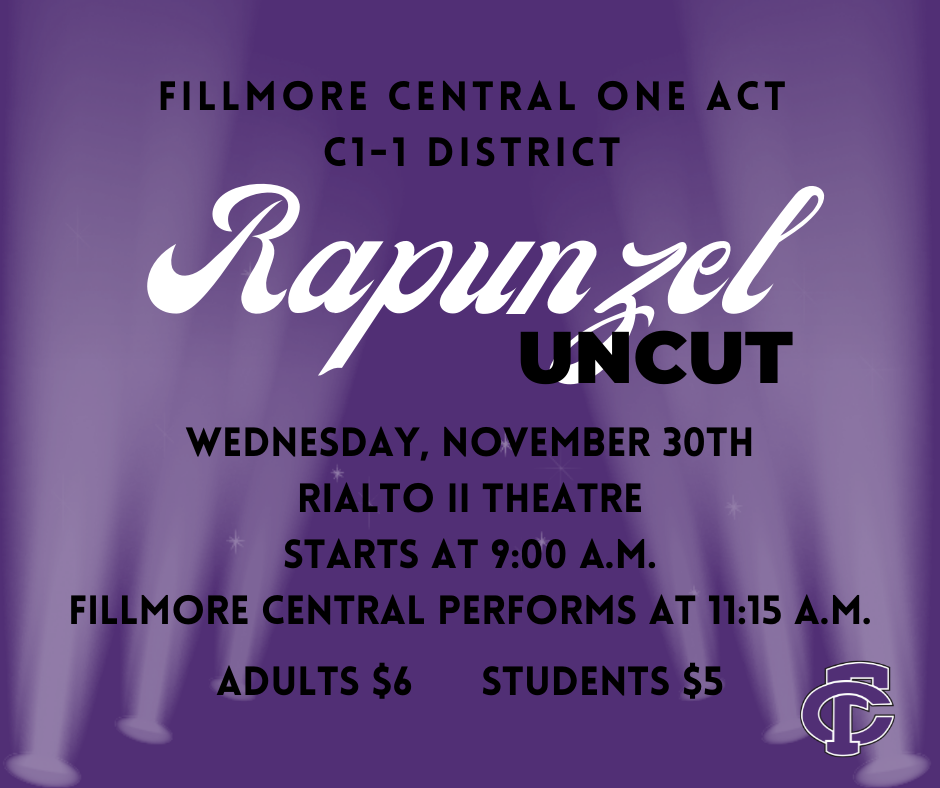 District One Act Tomorrow, Wednesday, November 30th at the Rialto II Theatre. 