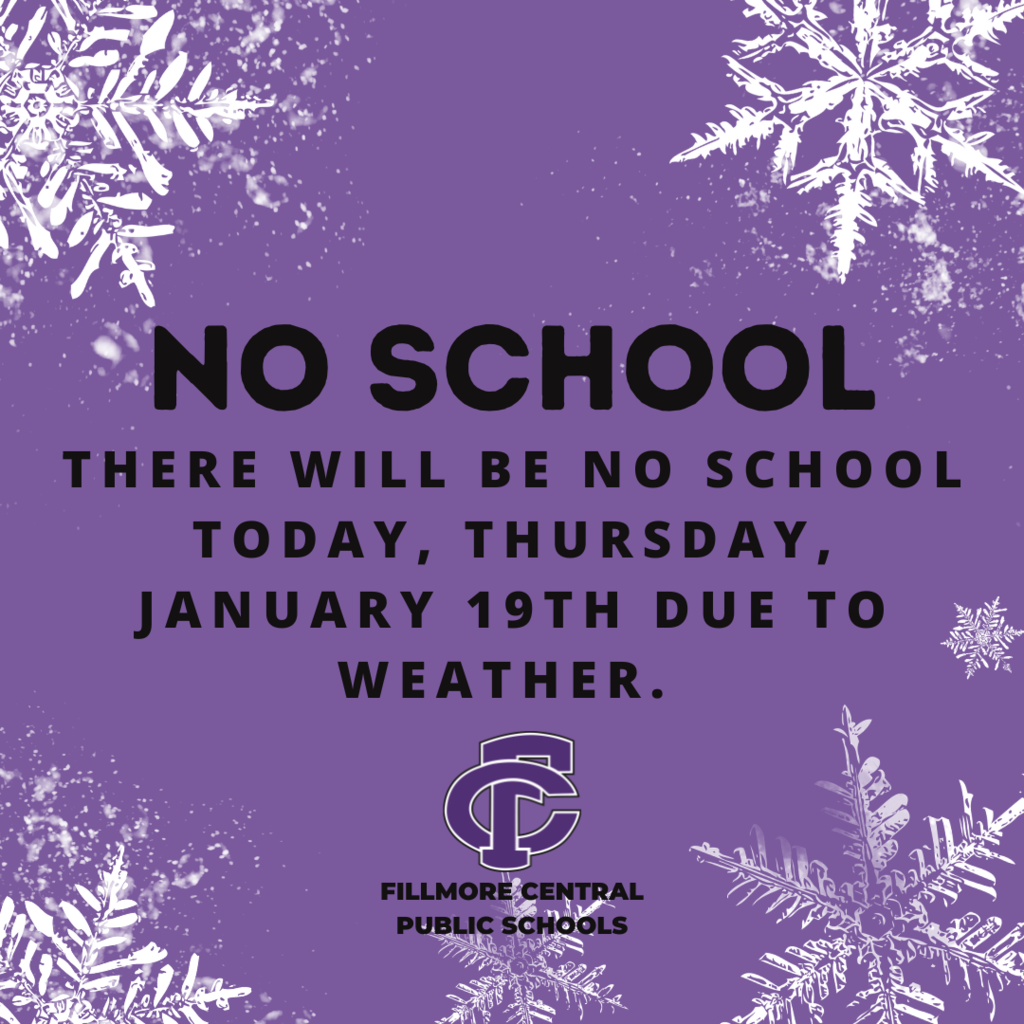 NO SCHOOL There will be no school today, Thursday, January 19th due to weather.  #FCPantherProwl