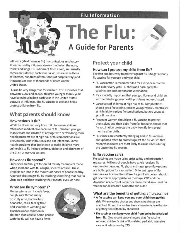 The Flu:  A Guide for Parents